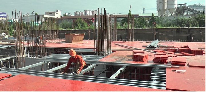 thi công cốp pha sàn