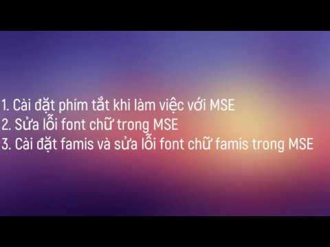 Hướng dẫn sửa lỗi font chữ tiếng Việt trong Microstation SE, Famis