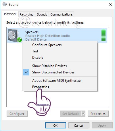 Những cách khắc phục sự cố âm thanh trên Windows 10