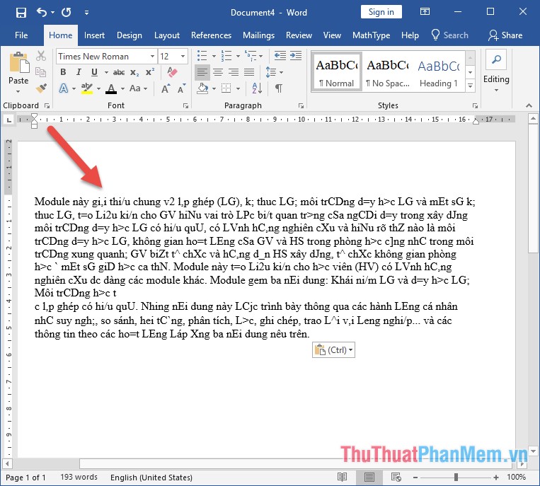 Cách sửa lỗi font chữ khi copy từ PDF sang Word