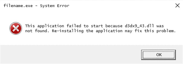 Cách khắc phục lỗi không tìm thấy hoặc thiếu file D3dx9_43.dll