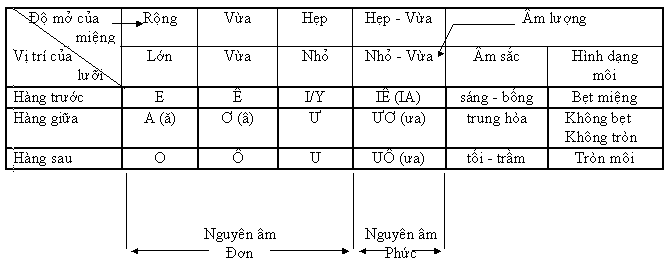 Vần lại gồm 3 yếu tố khác: âm đệm + âm chính + âm cuối