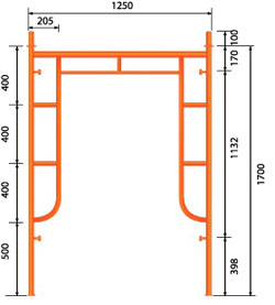 Cấu tạo bộ giàn giáo xây dựng 1.7m chất lượng và an toàn