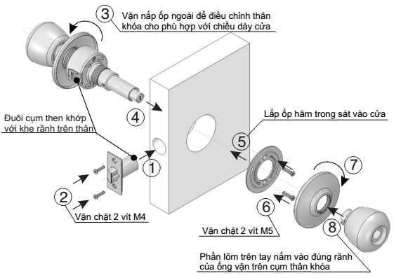Hướng dẫn cách tháo lắp tay nắm cửa đơn giản tại nhà