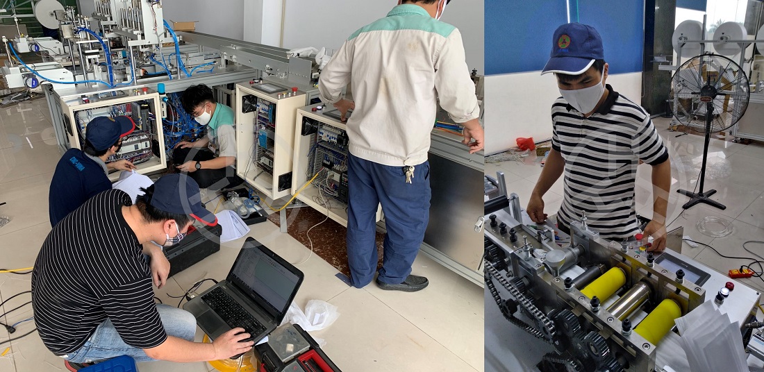 Máy làm khẩu trang y tế - dây chuyền sản xuất khẩu trang tự động