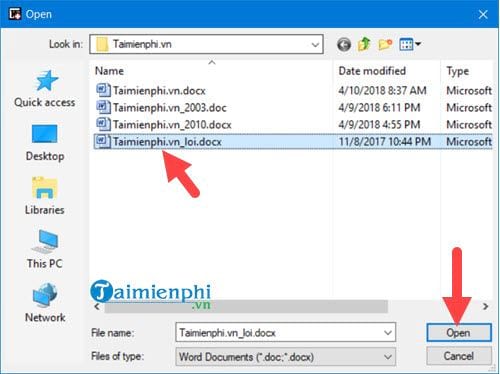 [TaiMienPhi.Vn] File Word bị lỗi không mở được trên máy tính