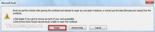 [TaiMienPhi.Vn] Sửa lỗi file Excel, khắc phục tập tin Excel bị lỗi trên PC nhanh chóng