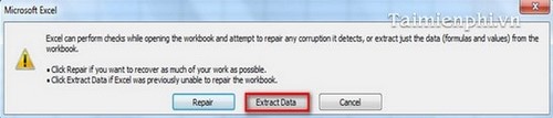 [TaiMienPhi.Vn] Sửa lỗi file Excel, khắc phục tập tin Excel bị lỗi trên PC nhanh chóng