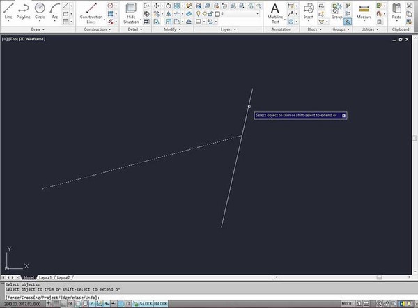 Những kiến thức không thể bỏ qua về lệnh kéo dài đường thẳng trong Cad 