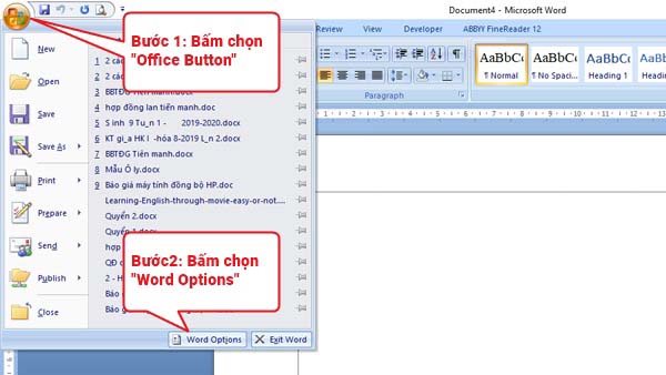 Lỗi đánh số trang Word cannot open this document template