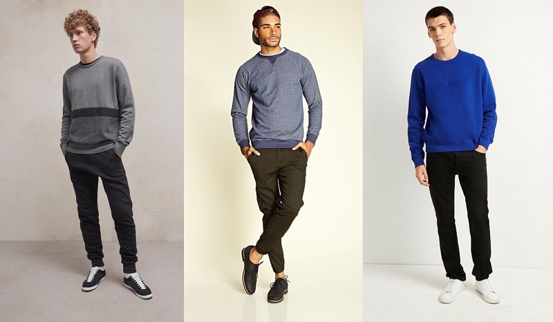phoi-ao-sweatshirt-voi-quan-kaki Sweatshirt Là Gì? Cách Phối Đồ Với Áo Sweatshirt Cực Đẹp