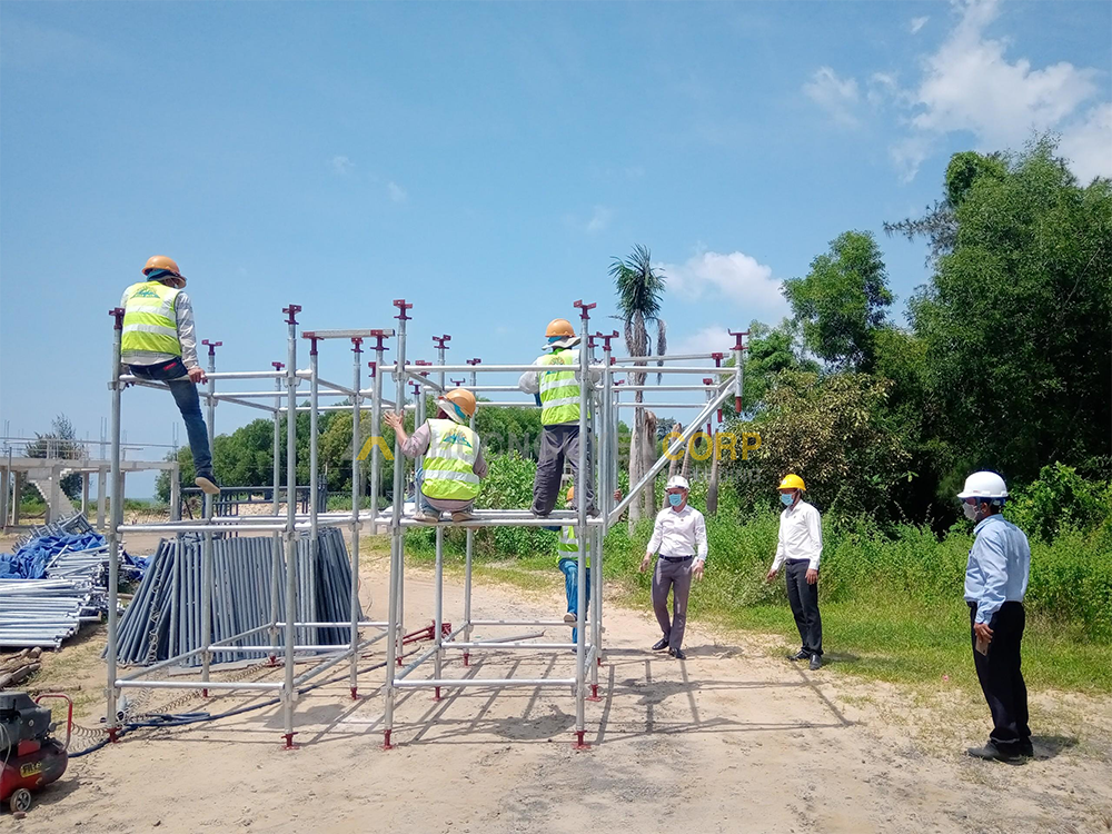 quy trình lắp đặt giàn giáo