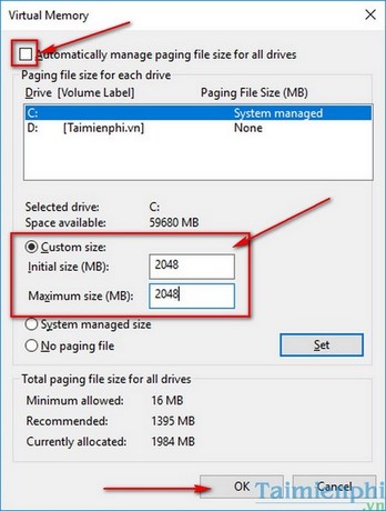 [TaiMienPhi.Vn] Cách sửa lỗi Full Disk 100% trên Windows 10, 7, lỗi 99% disk