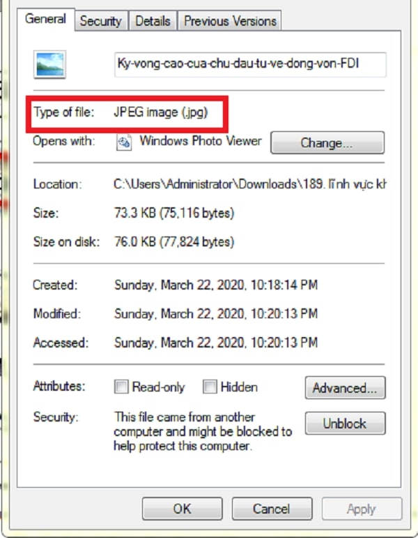Tại General hãy kiểm tra mục Type of tile Tuyệt chiêu sửa lỗi window photo viewer can't open this picture because