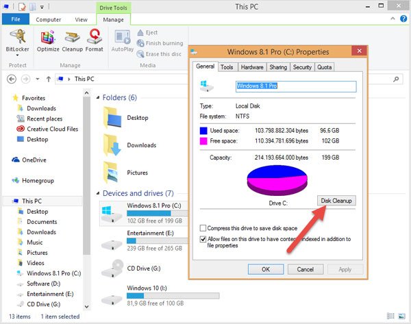 Sửa lỗi Full Disk 100% trên Windows với 14 thủ thuật sau