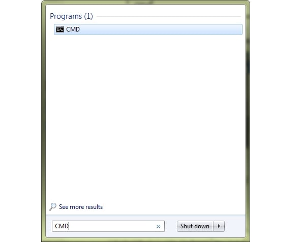 Tìm kiếm mục CMD tại mục Start Tuyệt chiêu sửa lỗi window photo viewer can't open this picture because